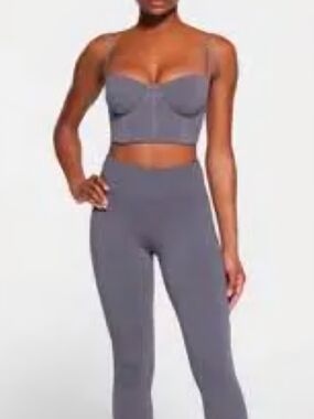 SKIMS ASH Outdoor Bustier Top, Size SMALL